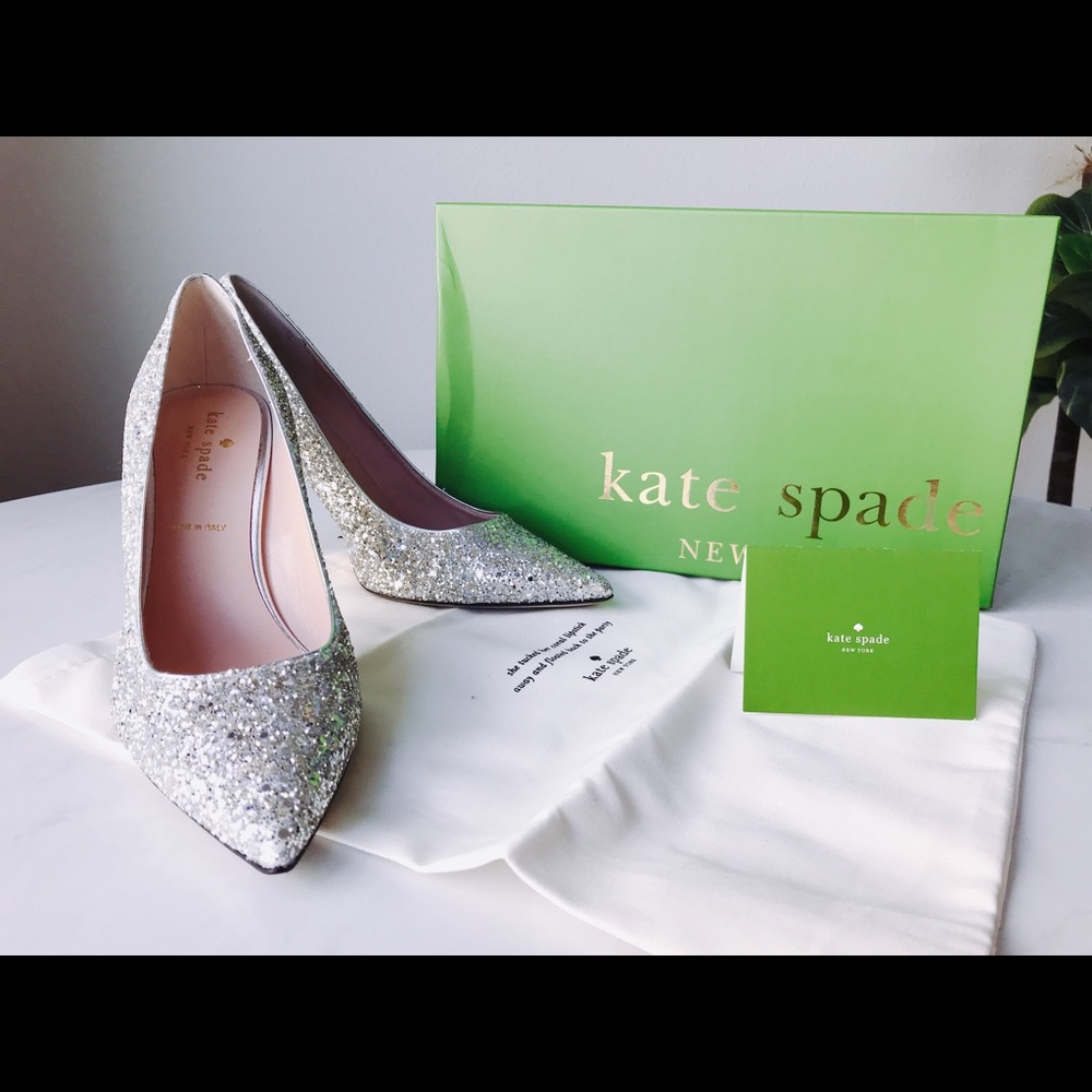 Kate spade ♠️ Glitter pumps. Wedding/prom shoes